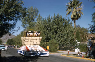 Float in Arizona State University Homecoming Parade 1955