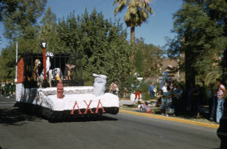 Lambda Chi Alpha Float in Arizona State University Homecoming Parade 1955