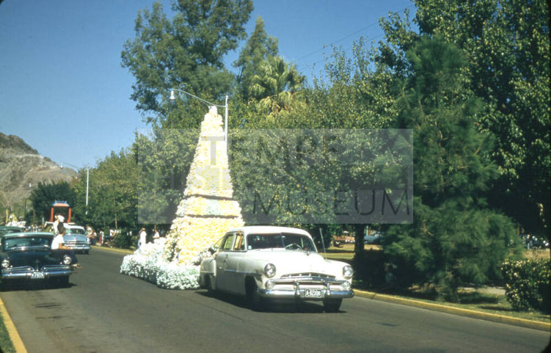 Float in Arizona State University Homecoming Parade 1956