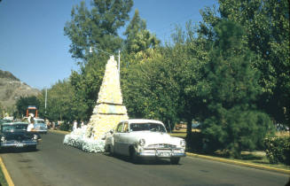 Float in Arizona State University Homecoming Parade 1956