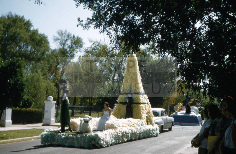 Float in Arizona State University Homecoming Parade 1956