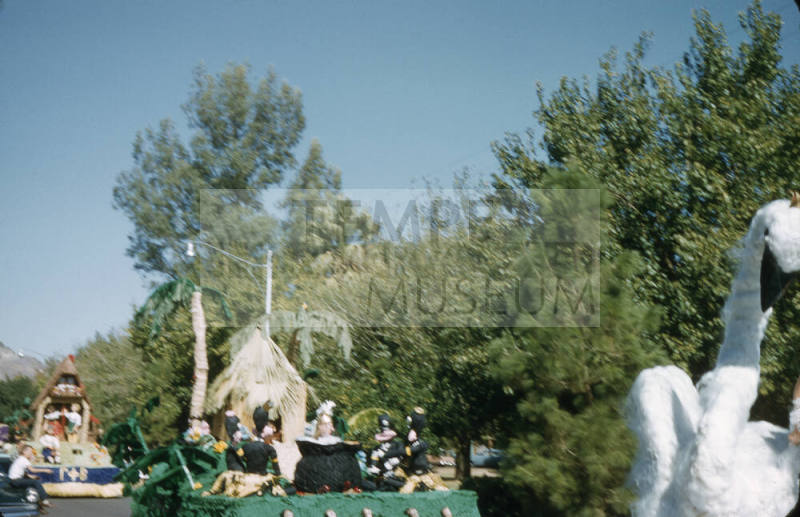 Float in Arizona State University Homecoming Parade 1956