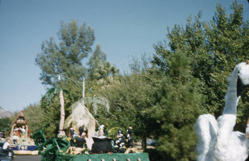 Float in Arizona State University Homecoming Parade 1956