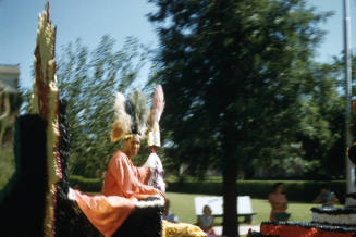 Man on a Float in Arizona State University Homecoming Parade 1956