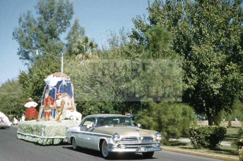Float in Arizona State University Homecoming Parade 1956