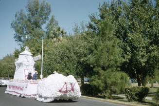 Delta Chi Fraternity Float in Arizona State University Homecoming Parade 1956