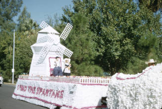 Delta Chi Fraternity Float in Arizona State University Homecoming Parade 1956