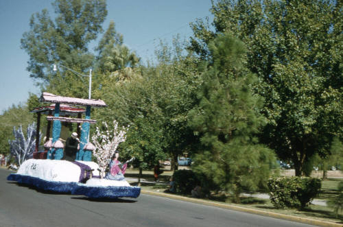 Float in Arizona State University Homecoming Parade 1956