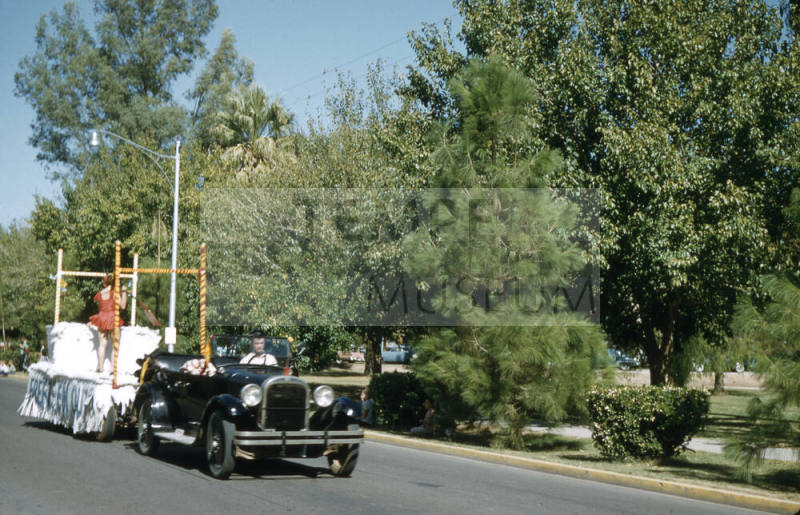 Float in Arizona State University Homecoming Parade 1956