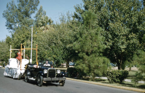 Float in Arizona State University Homecoming Parade 1956