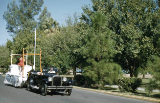 Float in Arizona State University Homecoming Parade 1956