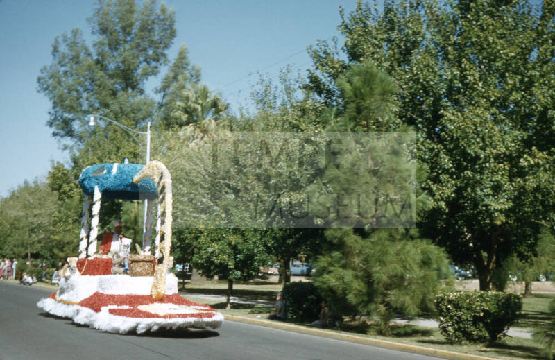 Float in Arizona State University Homecoming Parade 1956
