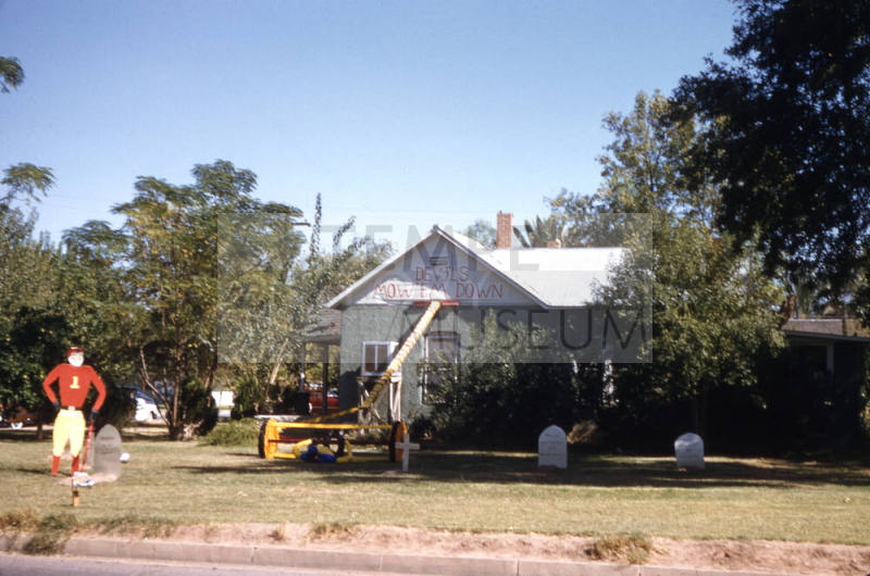 A Decorated House on Tyler and McAlister Streets