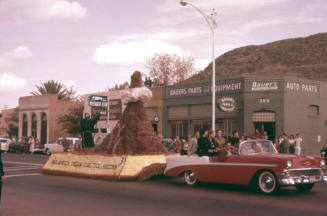 Float in Arizona State University Homecoming Parade 1957