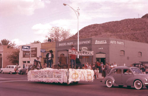 Float in Arizona State University Homecoming Parade 1957
