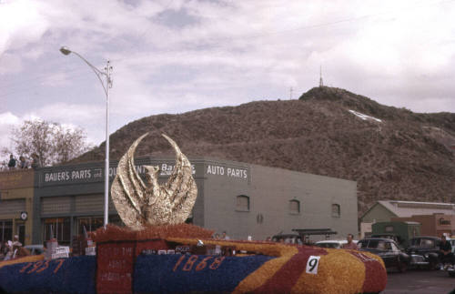 City of Phoenix Float in Arizona State University Homecoming Parade 1957