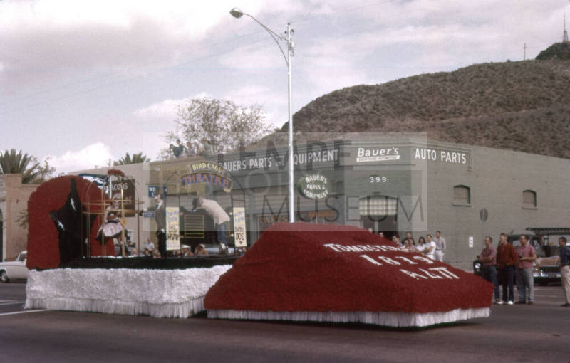 Alpha Delta Pi Sorority Float in Arizona State University Homecoming Parade 1957