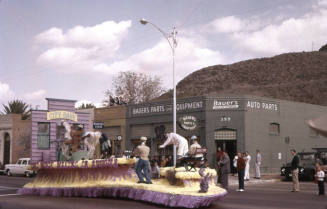 Float in Arizona State University Homecoming Parade 1957