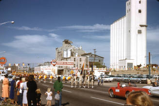ROTC Colorgaurd in Arizona State University Homecoming Parade 1958