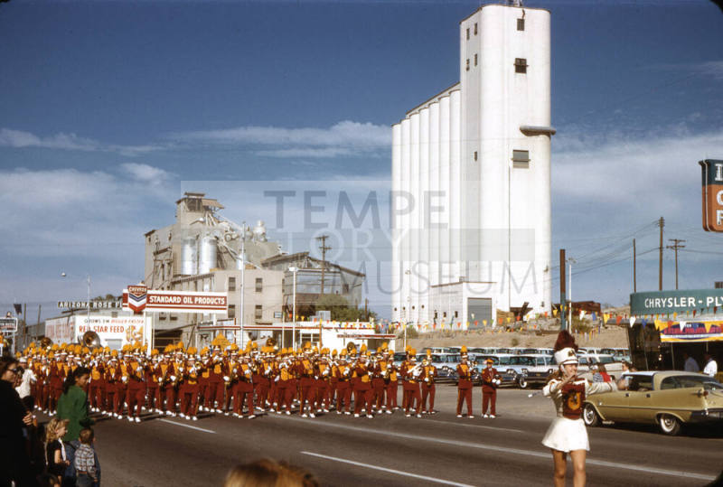 Arizona State University Marching Band in Homecoming Parade 1958
