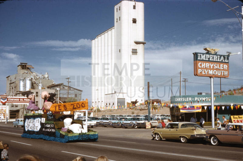 Float in Arizona State University Homecoming Parade 1958