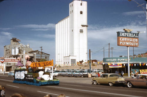 Float in Arizona State University Homecoming Parade 1958