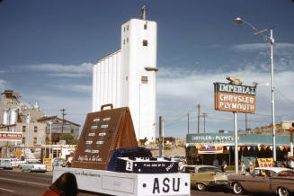 Float in Arizona State University Homecoming Parade 1958