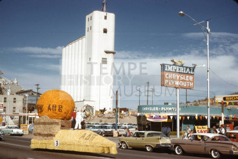 Alpha Delta Pi Sorority Float in Arizona State University Homecoming Parade 1958
