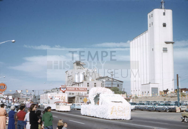 Float in Arizona State University Homecoming Parade 1958