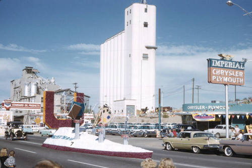 Alpha Tau Omega Fraternity Float in Arizona State University Homecoming Parade 1958