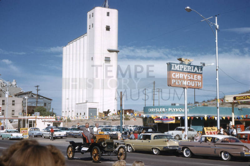 Governor Ernest McFarland in Arizona State University Homecoming Parade 1958