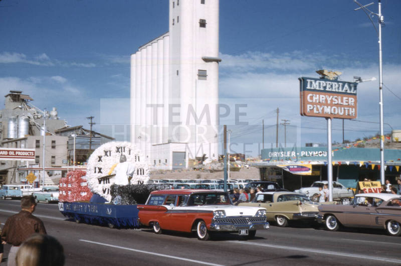Float in Arizona State University Homecoming Parade 1958
