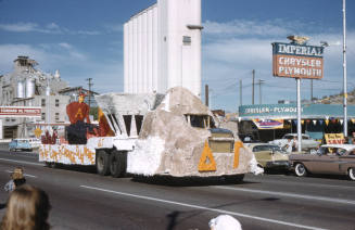 Delta Gamma Sorority Float in Arizona State University Homecoming Parade 1958