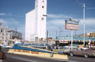 Lambda Chi Alpha Fraternity Float in Arizona State University Homecoming Parade 1958