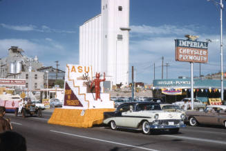 Float in Arizona State University Homecoming Parade 1958