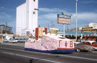 Gamma Phi Beta Sorority Float in Arizona State University Homecoming Parade 1958