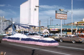 Float in Arizona State University Homecoming Parade 1958