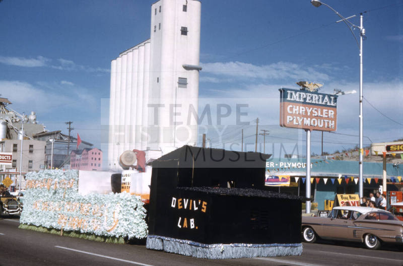 Float in Arizona State University Homecoming Parade 1958