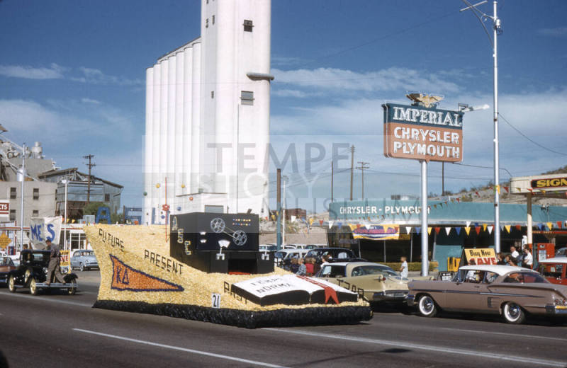 Kappa Delta Sorority Float in Arizona State University Homecoming Parade 1958
