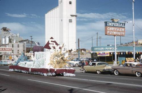 Float in Arizona State University Homecoming Parade 1958