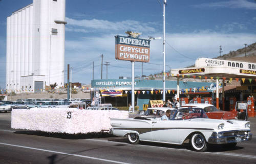 Float in Arizona State University Homecoming Parade 1958