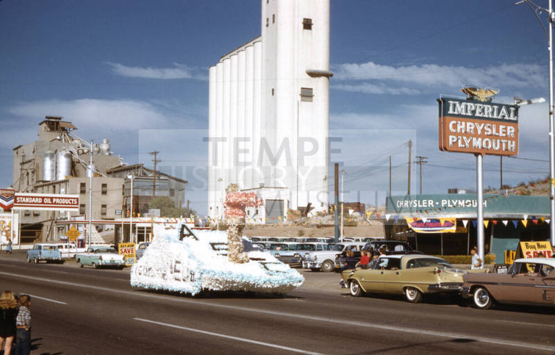 Float in Arizona State University Homecoming Parade 1958