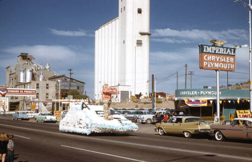 Float in Arizona State University Homecoming Parade 1958