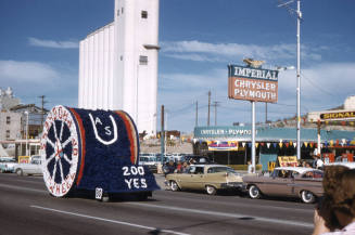Float in Arizona State University Homecoming Parade 1958