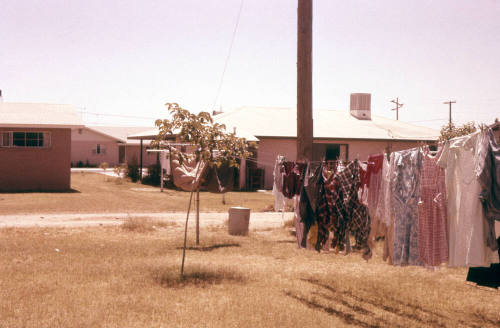 Phillips Family Laundry Hanging on a Line in a Yard
