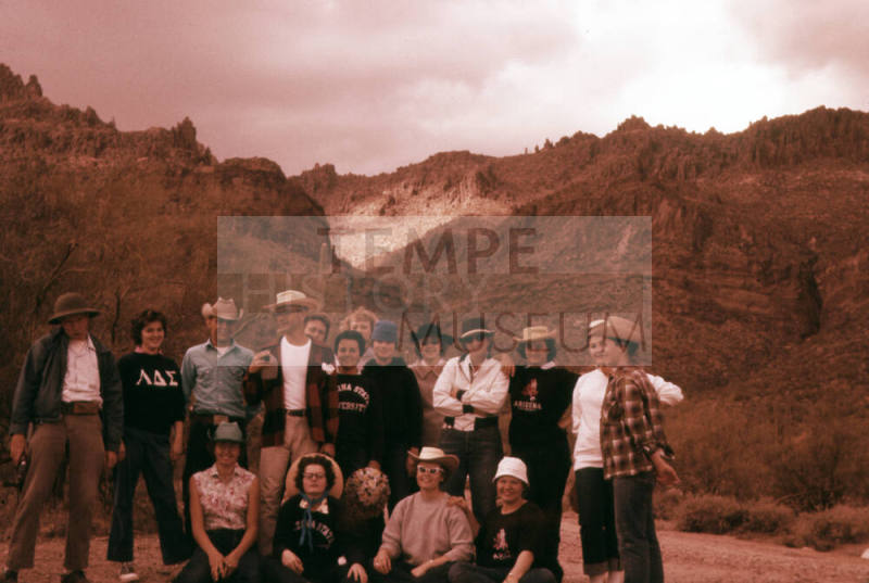 Arizona State University Group at Robber's Roost in the Superstition Mountains