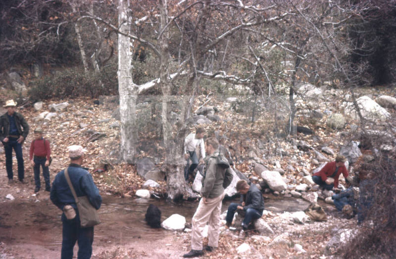 Boy Scout Troop #79 Filling Canteens at River