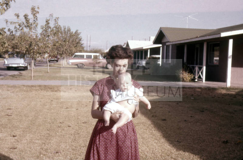 Lois and Jeanette in Front Yard in Tempe