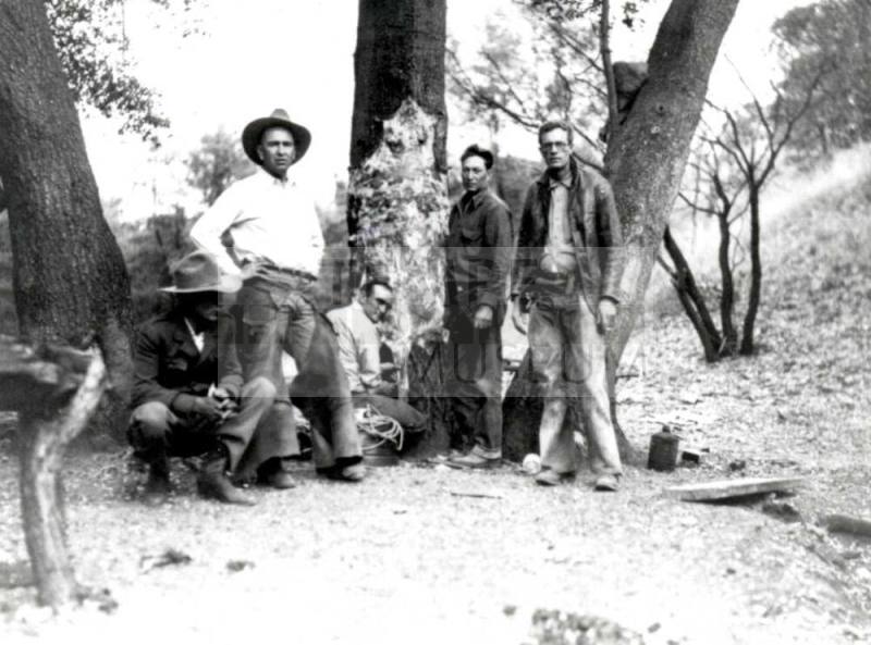 Sid Moeur at Arizona Ranch with a carcass