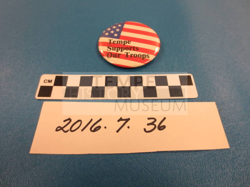 Tempe Supports Our Troops button